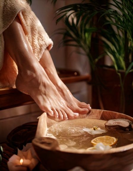 Supplied relaxing foot spa photograph